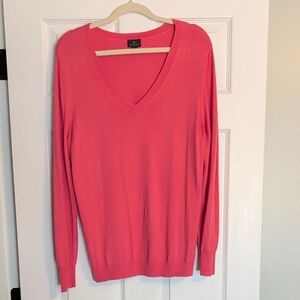 Worthington Vibrant Pink V-Neck Sweater